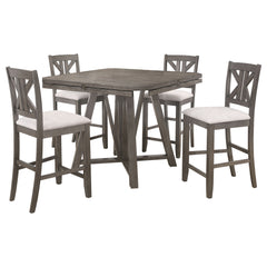 Athens 5-piece Drop Leaf Counter Height Dining Set Barn Grey