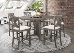 Orleans Furniture - Coaster - Athens 7-piece Drop Leaf Counter Height Dining Set Barn Grey - 109858-S7