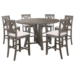 Athens 7-piece Drop Leaf Counter Height Dining Set Barn Grey
