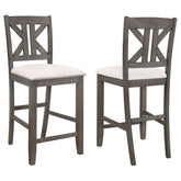 Orleans Furniture - Coaster - Athens Wood Counter Chair with Cushion Barn Grey (Set of 2) - 109859