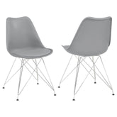 Orleans Furniture - Coaster - Juniper Polypropylene Dining Side Chair Grey (Set of 2) - 110262