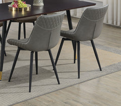 Brassie Upholstered Swivel Dining Side Chair Grey (Set of 2)