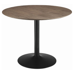 Orleans Furniture - Coaster - Cora Round 40-inch Wood Top Dining Table Brown Walnut - 110280
