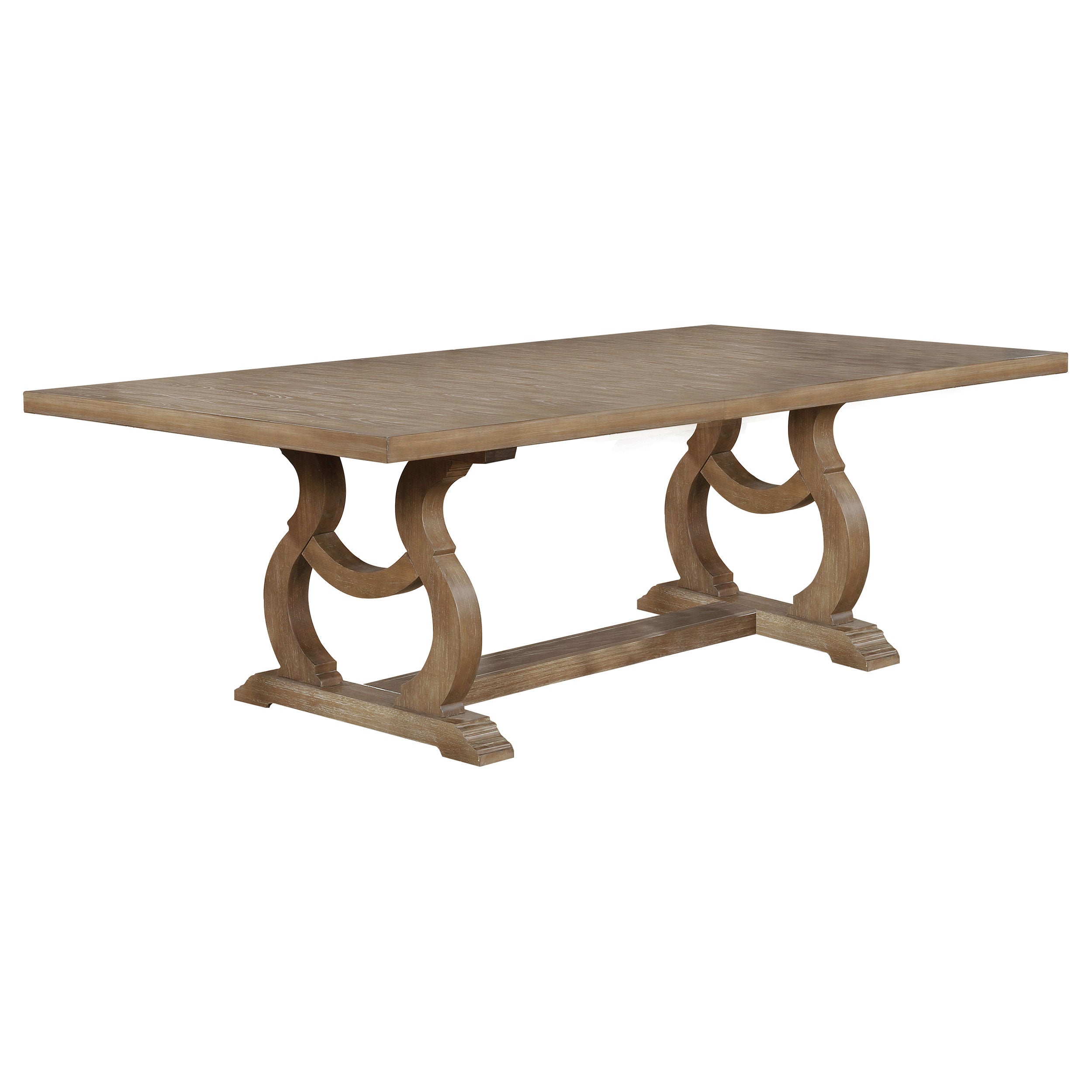Orleans Furniture - Coaster - Brockway 104-inch Extension Leaf Dining Table Barley Brown - 110291