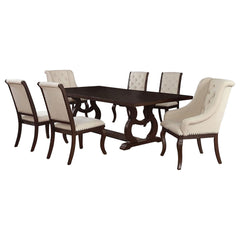 Brockway 7-piece Extension Leaf Dining Set Antique Java
