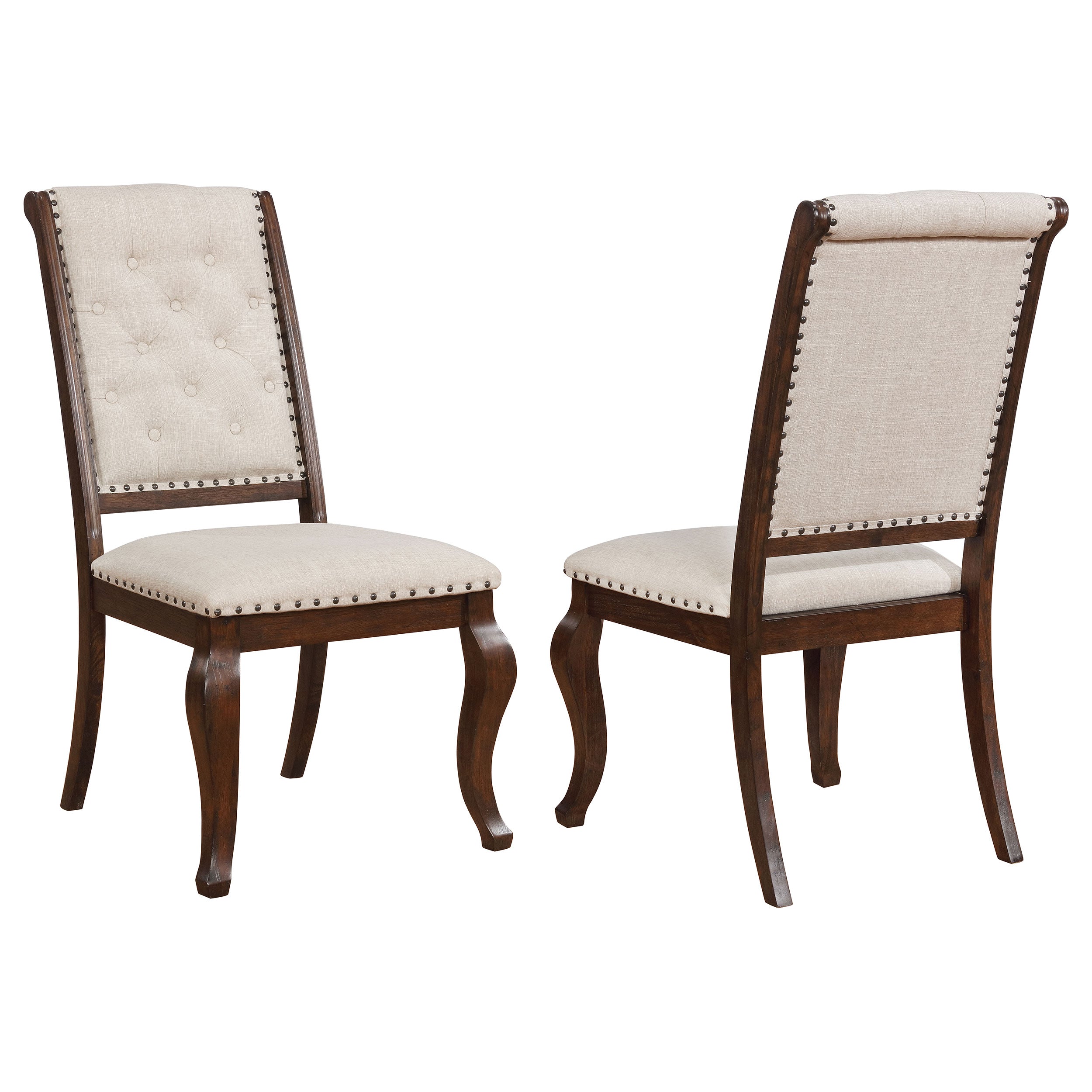 Orleans Furniture - Coaster - Brockway Upholstered Dining Chair Barley Java (Set of 2) - 110312