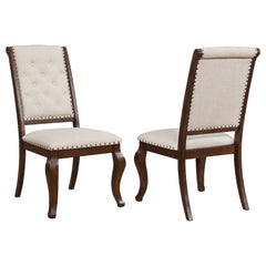 Orleans Furniture - Coaster - Brockway Upholstered Dining Chair Barley Java (Set of 2) - 110312
