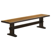 Orleans Furniture - Coaster - Bexley Wood Dining Bench Natural Honey and Smokey Black - 110333
