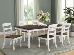 Orleans Furniture - Coaster - Madelyn 7-piece Rectangular Dining Table Set Coastal White - 110381-S7
