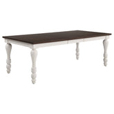 Orleans Furniture - Coaster - Madelyn 86-inch Extension Leaf Dining Table Coastal White - 110381