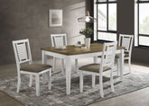 Orleans Furniture - Coaster - Appleton 5-piece Rectangular Dining Set Distressed White - 110411-S5