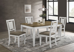 Orleans Furniture - Coaster - Appleton 5-piece Rectangular Dining Set Distressed White - 110411-S5