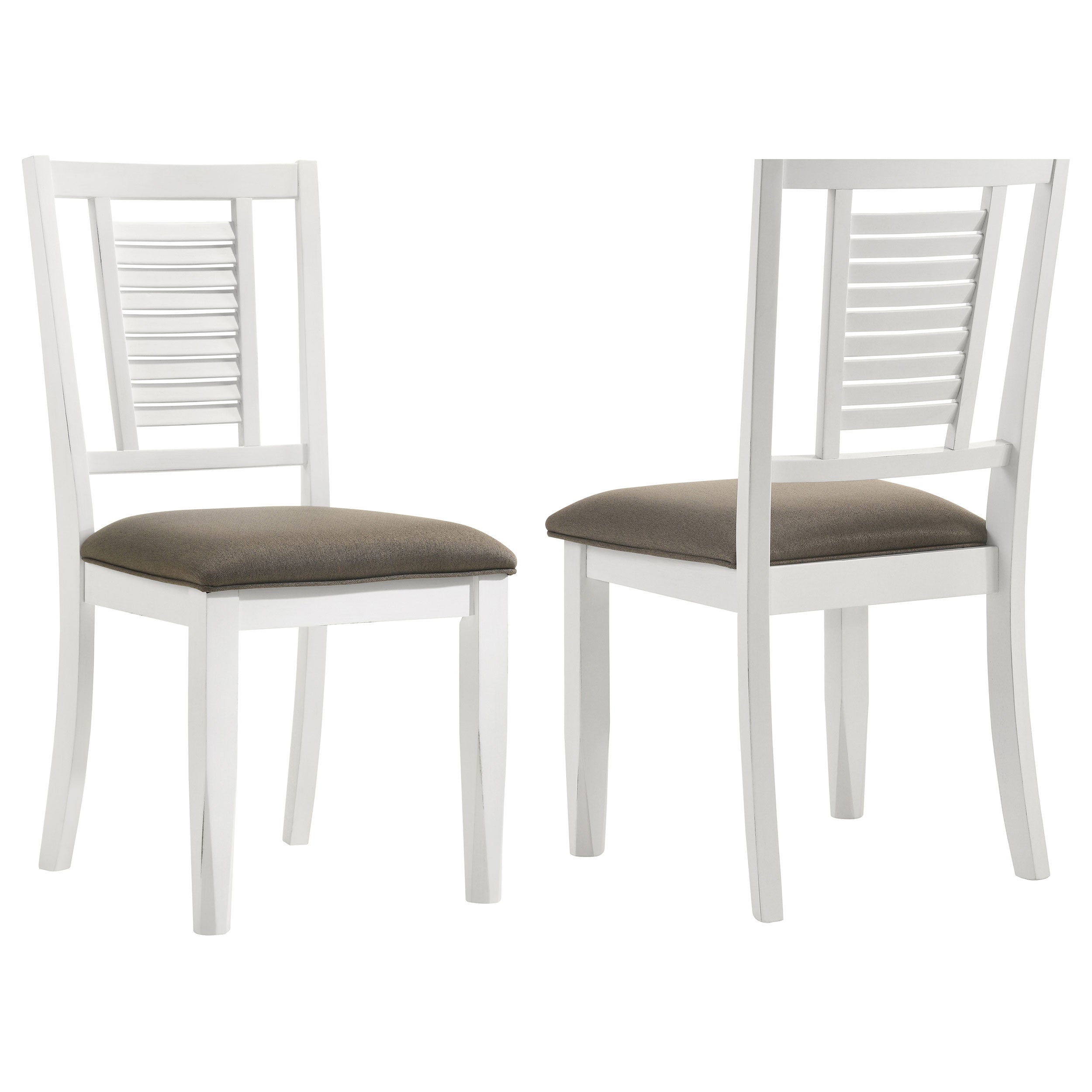 Orleans Furniture - Coaster - Appleton Wood Dining Side Chair Distressed White (Set of 2) - 110412