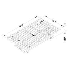Eden Metal Twin Pop Up Trundle Bed Black