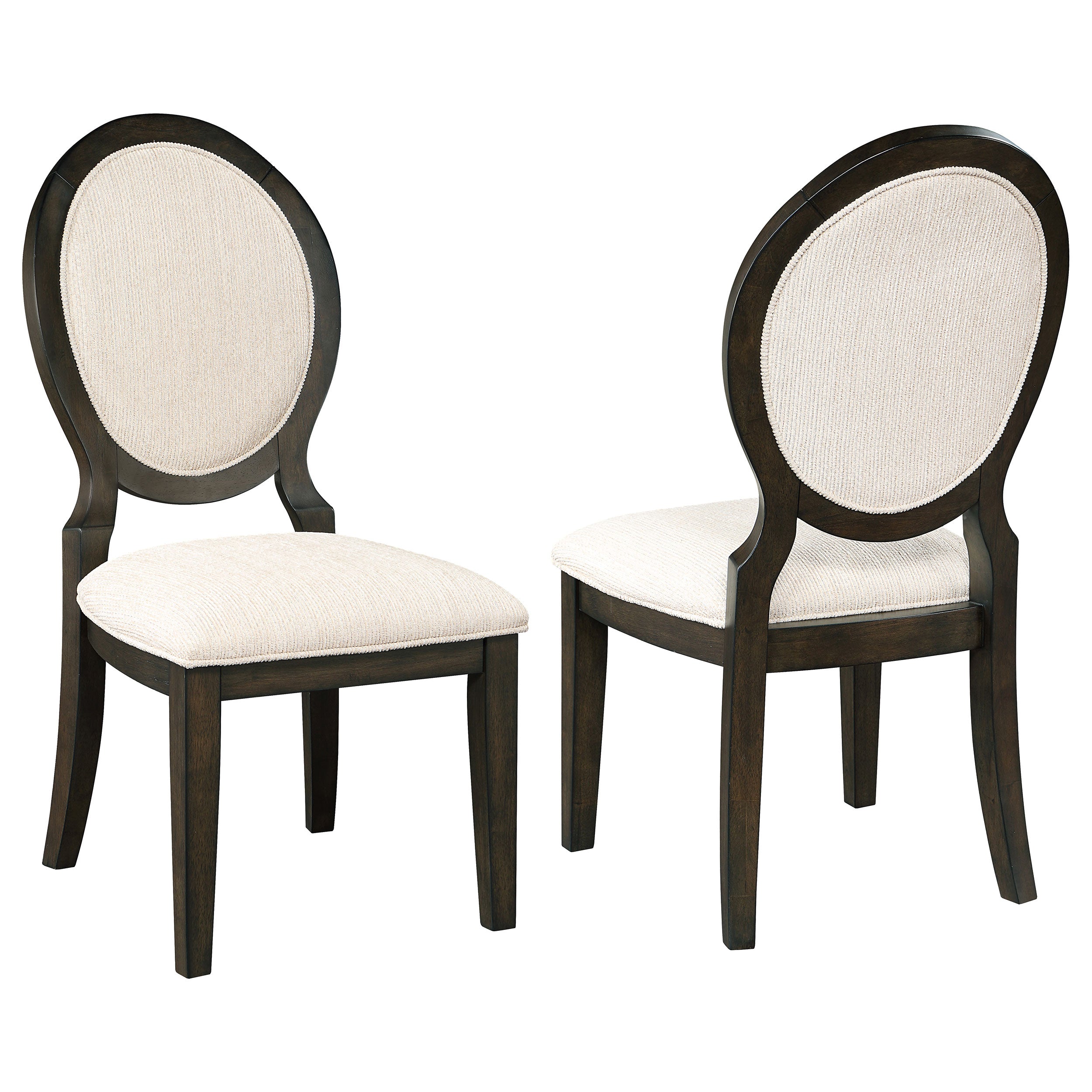 Orleans Furniture - Coaster - Twyla Oval Back Dining Side Chair Dark Cocoa (Set of 2) - 115102