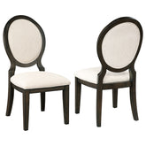 Orleans Furniture - Coaster - Twyla Oval Back Dining Side Chair Dark Cocoa (Set of 2) - 115102