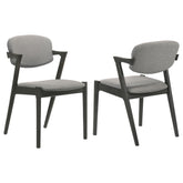Orleans Furniture - Coaster - Stevie Padded Wood Dining Arm Chair Black (Set of 2) - 115112