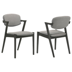 Orleans Furniture - Coaster - Stevie Padded Wood Dining Arm Chair Black (Set of 2) - 115112