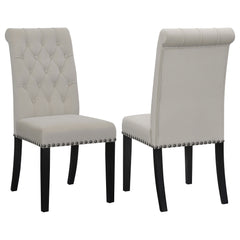Orleans Furniture - Coaster - Alana Velvet Upholstered Dining Side Chair Sand (Set of 2) - 115182