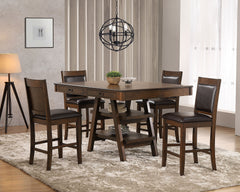 Orleans Furniture - Coaster - Dewey 5-piece Rectangular Dining Table Set Walnut - 115208-S5