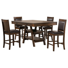 Dewey 5-piece Rectangular Dining Table Set Walnut