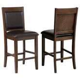 Orleans Furniture - Coaster - Dewey Upholstered Counter Chair Walnut (Set of 2) - 115209