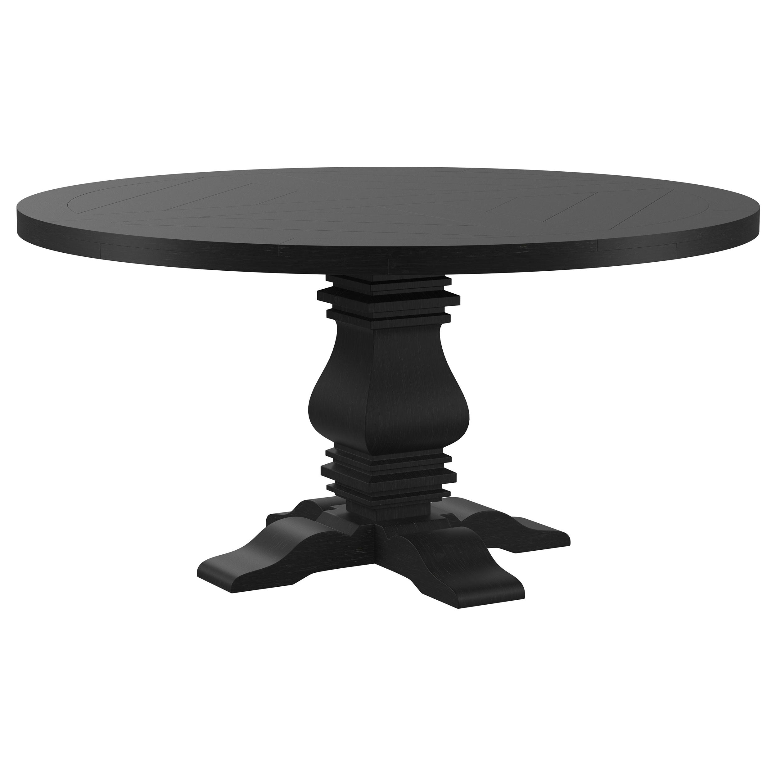 Orleans Furniture - Coaster - Florence Round 60-inch Pedestal Base Dining Table Black - 115530