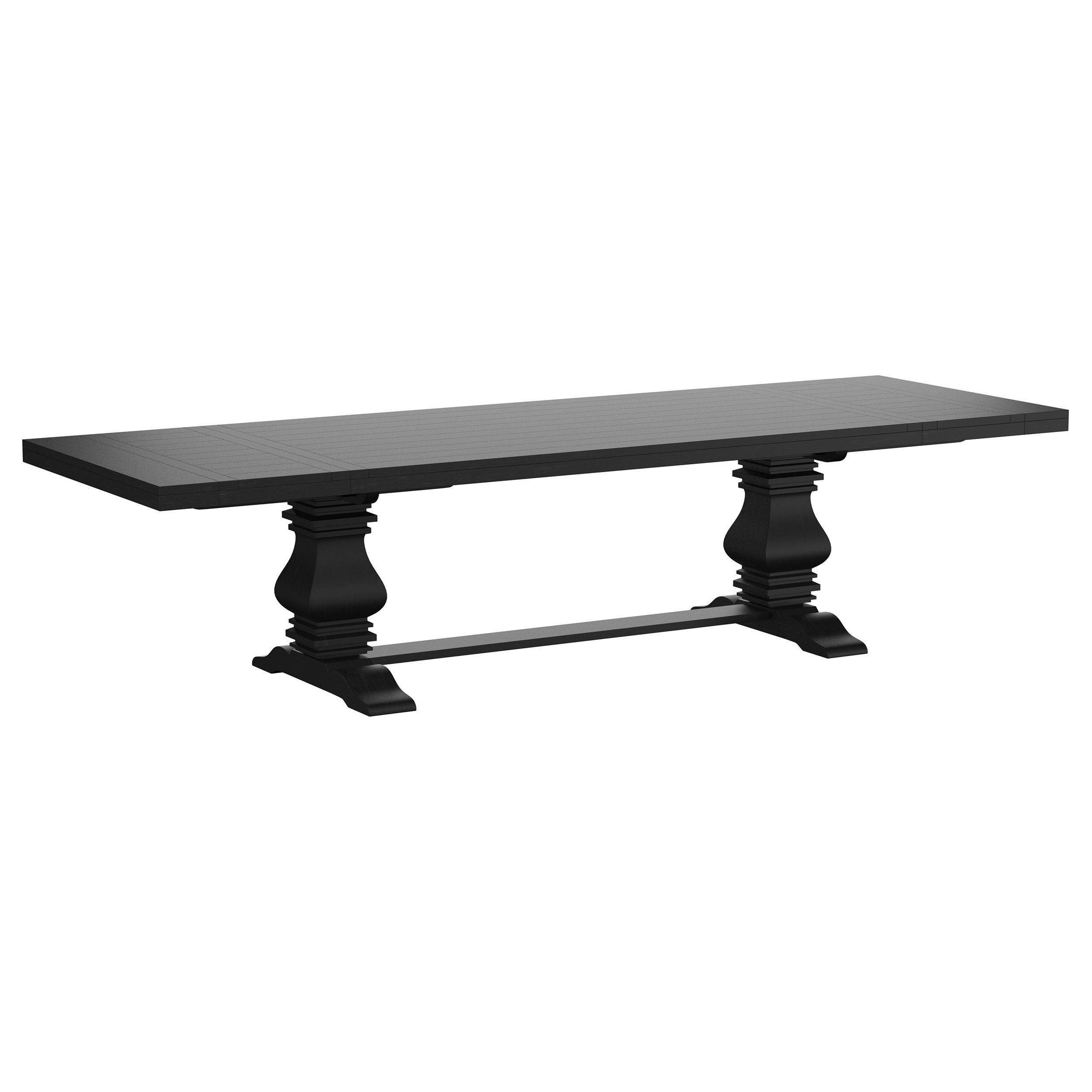 Orleans Furniture - Coaster - Florence 126-inch Extension Dining Table Distressed Black - 115531