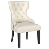 Orleans Furniture - Coaster - Baney Fabric Upholstered Dining Side Chair Beige and Black - 115572