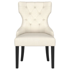 Baney Fabric Upholstered Dining Side Chair Beige and Black