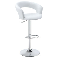 Orleans Furniture - Coaster - Barraza 29-inch Adjustable Height Bar Stool White and Chrome - 120347