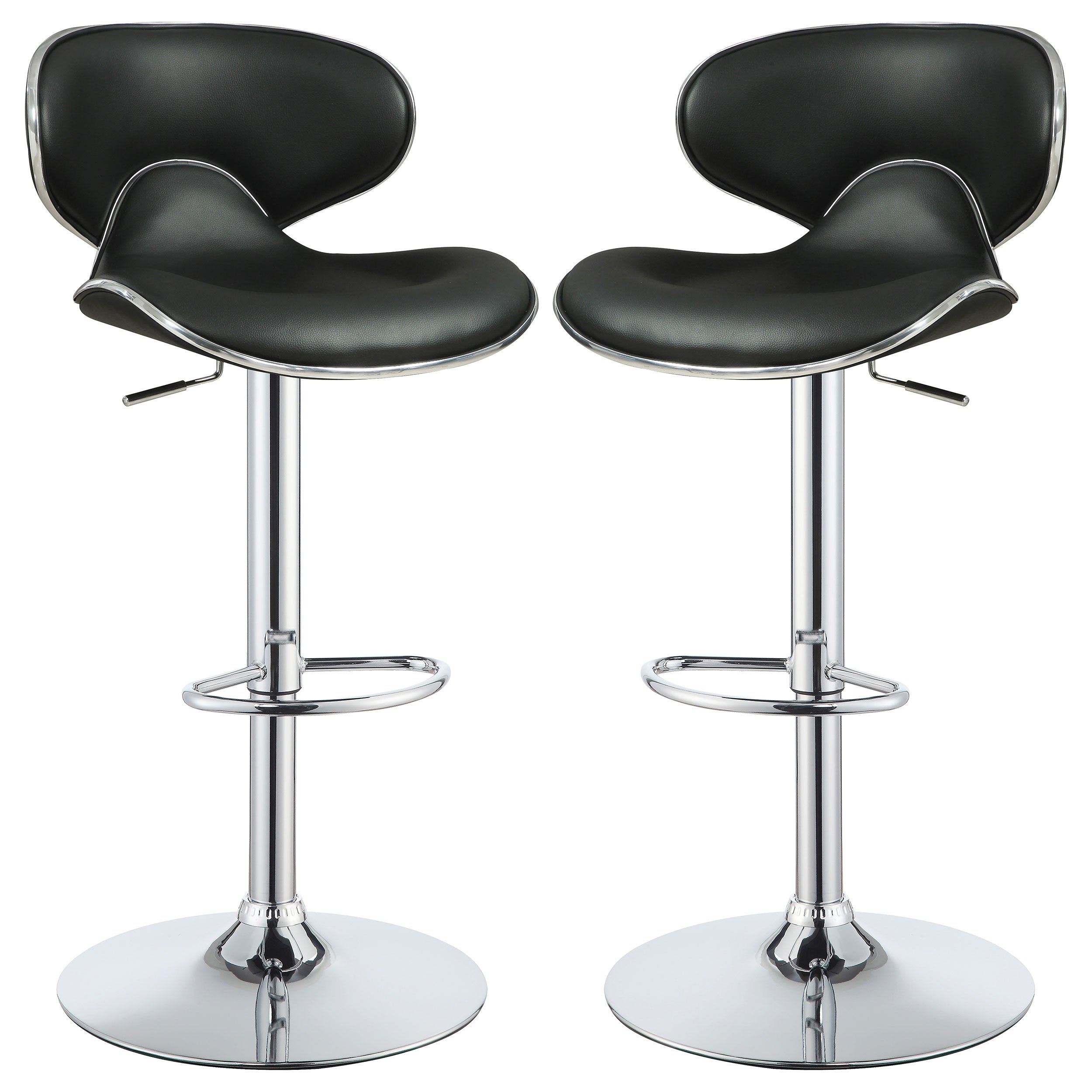 Orleans Furniture - Coaster - Edenton Upholstered Adjustable Bar Stool Black (Set of 2) - 120359