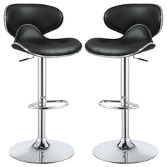 Orleans Furniture - Coaster - Edenton Upholstered Adjustable Bar Stool Black (Set of 2) - 120359
