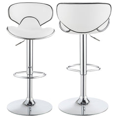 Orleans Furniture - Coaster - Edenton Upholstered Adjustable Bar Stool White (Set of 2) - 120389