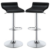 Orleans Furniture - Coaster - Bidwell Upholstered Adjustable Bar Stool Black (Set of 2) - 120390