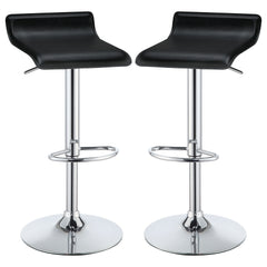 Orleans Furniture - Coaster - Bidwell Upholstered Adjustable Bar Stool Black (Set of 2) - 120390