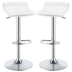 Orleans Furniture - Coaster - Bidwell Upholstered Adjustable Bar Stool White (Set of 2) - 120391