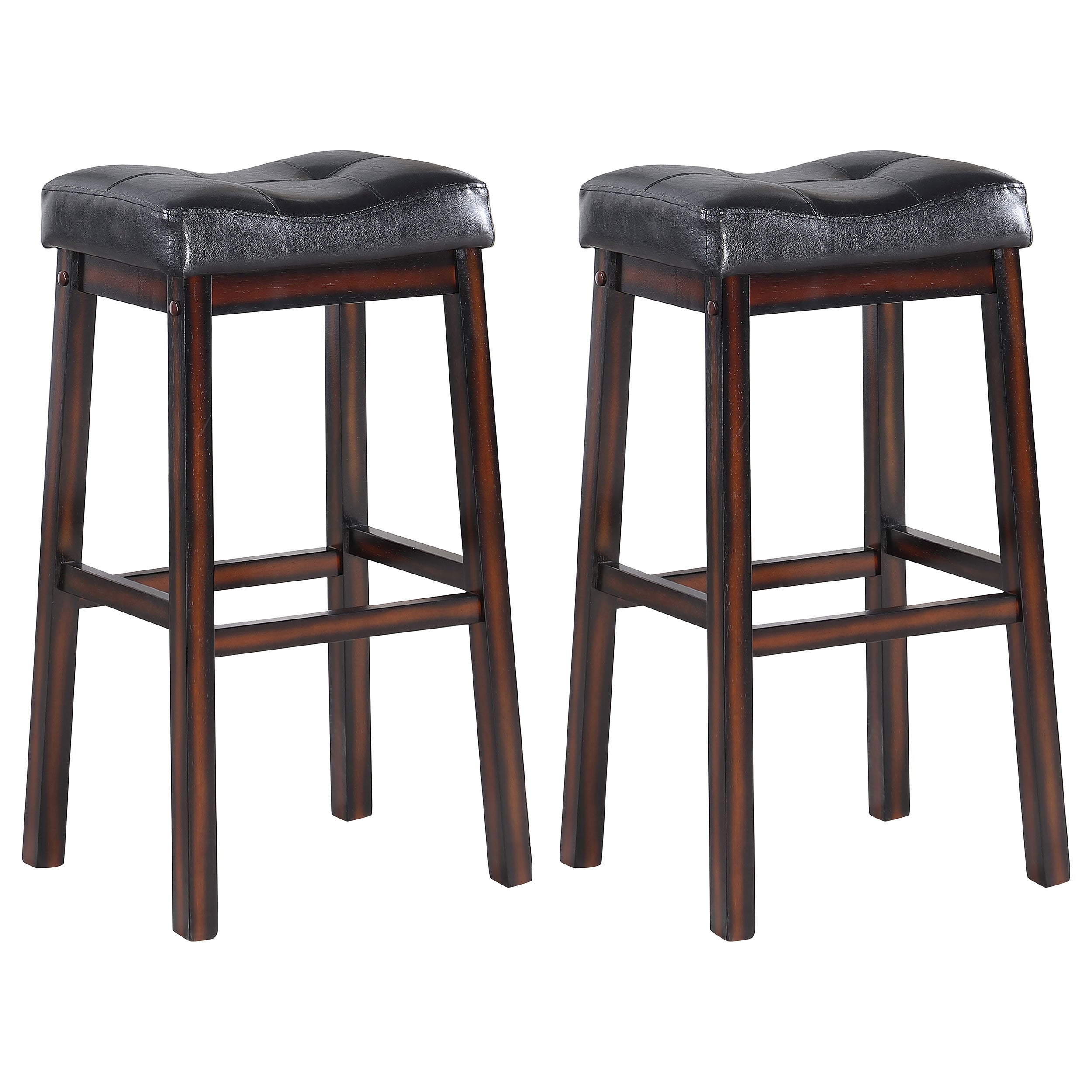 Orleans Furniture - Coaster - Donald Upholstered Bar Stool Cappuccino (Set of 2) - 120520