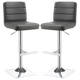Orleans Furniture - Coaster - Bianca Upholstered Adjustable Bar Stool Grey (Set of 2) - 120696