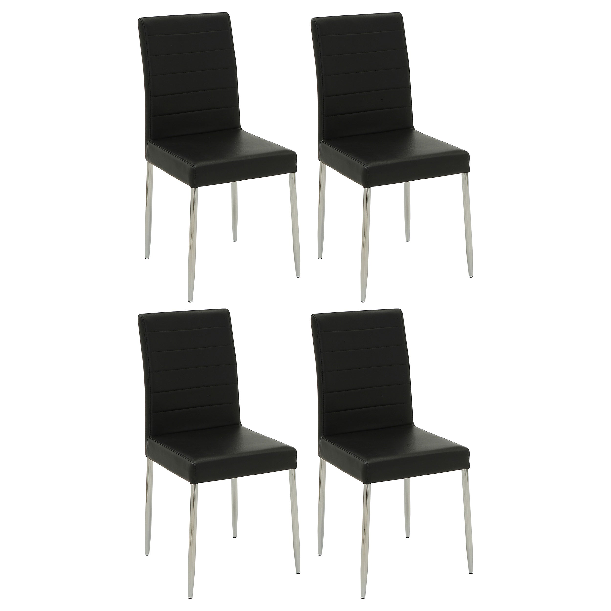 Orleans Furniture - Coaster - Maston Upholstered Dining Side Chair Black (Set of 4) - 120767BLK