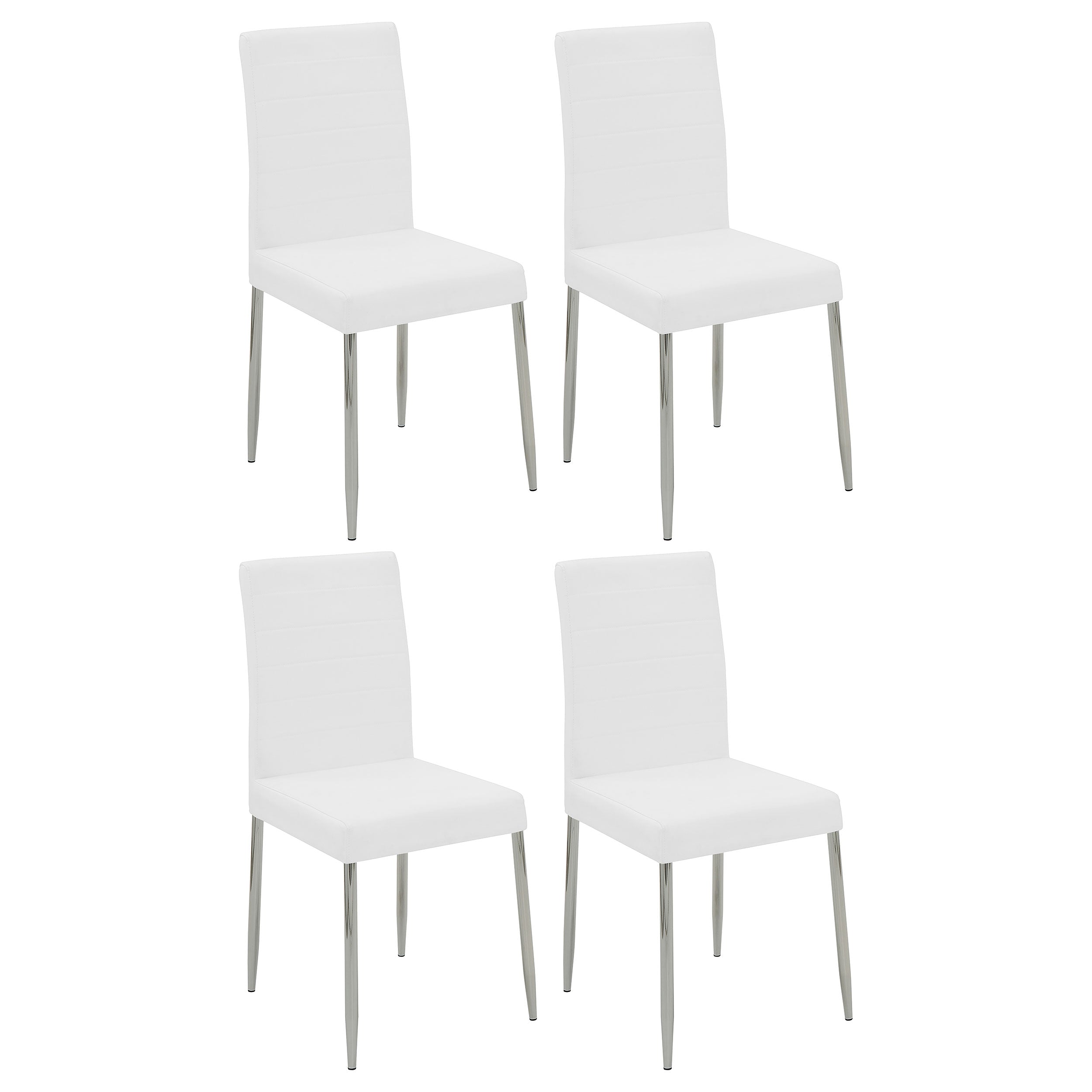 Orleans Furniture - Coaster - Maston Upholstered Dining Side Chair White (Set of 4) - 120767WHT