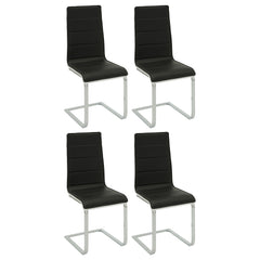 Orleans Furniture - Coaster - Broderick Upholstered Dining Side Chair Black (Set of 4) - 120948