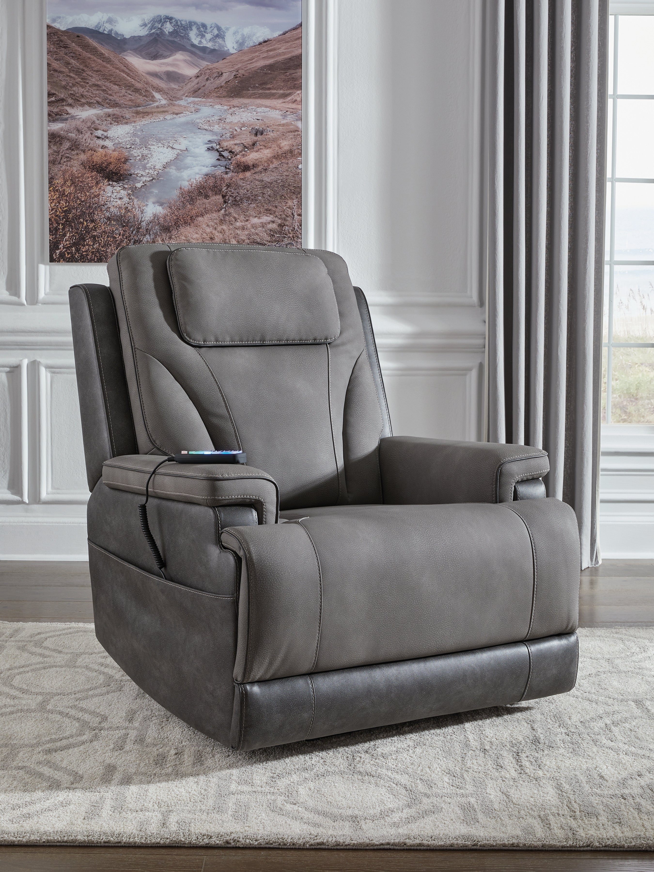 Orleans Furniture - Ashley Furniture - 4Z-Peaceful Pause Living Room - Power Lift Recliner / Slate - PC1210412