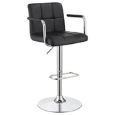 Orleans Furniture - Coaster - Palomar Adjustable Height Bar Stool Black and Chrome - 121095