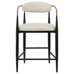 Tina Fabric Upholstered Counter Chair Beige (Set of 2)