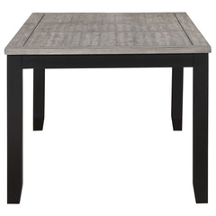 Elodie Rectangular 78-inch Extension Leaf Dining Table Black