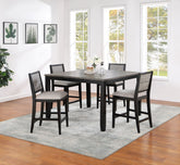 Orleans Furniture - Coaster - Elodie 5-piece Extension Leaf Counter Dining Set Black - 121228-S5
