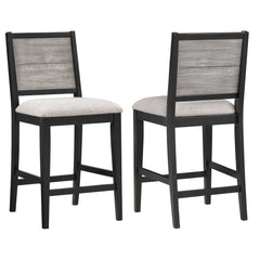 Orleans Furniture - Coaster - Elodie Wood Counter Chair Grey and Black (Set of 2) - 121229