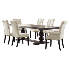 Phelps 7-piece Rectangular Dining Table Set Distressed Noir