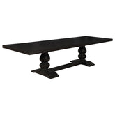 Orleans Furniture - Coaster - Phelps 123-inch Extension Leaf Dining Table Distressed Noir - 121231